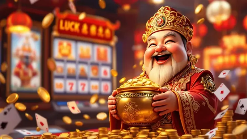 Ilustrasi visual permainan slot di PLANET77
